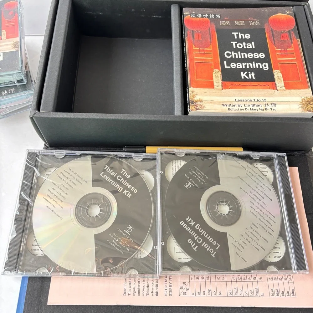 The Total Chinese Learning Kit by Lin‎ Shan CDs Cards Characters Excellent